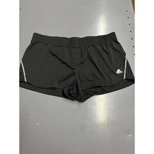 Adidas Women’s XL 3-Stripe Knit Athletic Shorts Black Lined Running DX1465